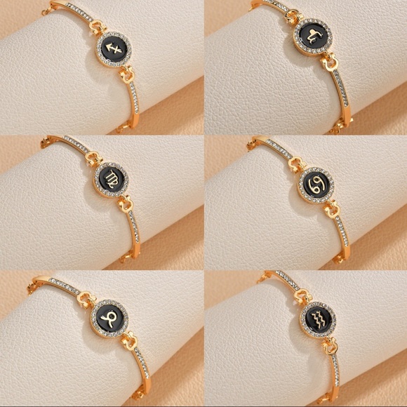 Zodiac Bracelet 18K Gold Plated Astrology Bracelet - Picture 2 of 9
